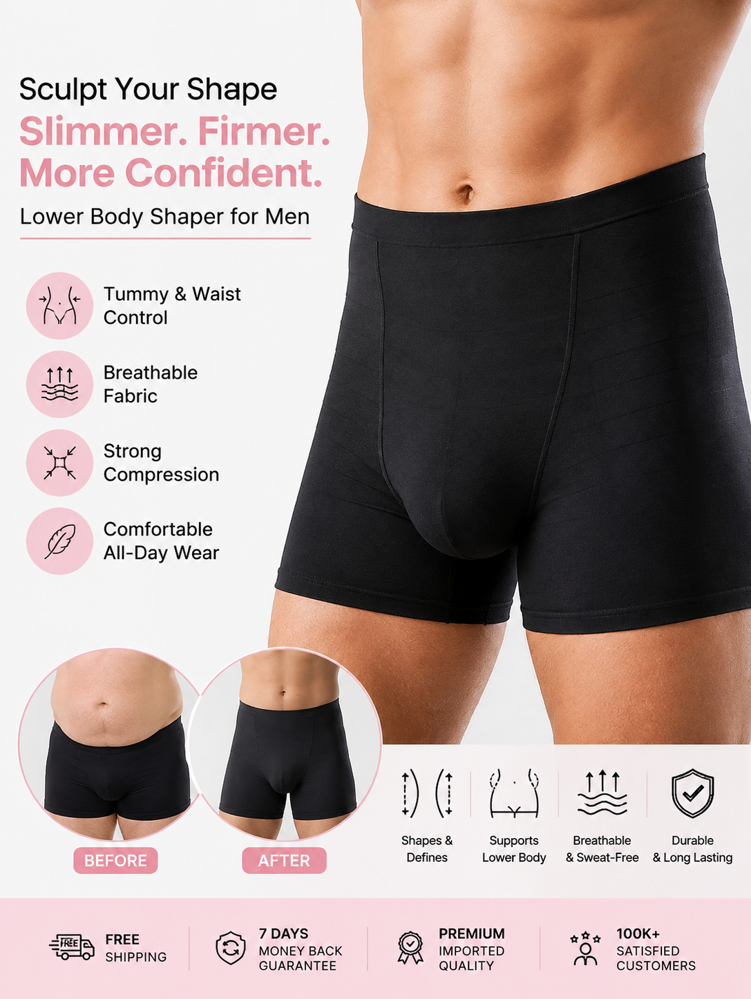 Imported Summer Lower Body Shaper (Men)