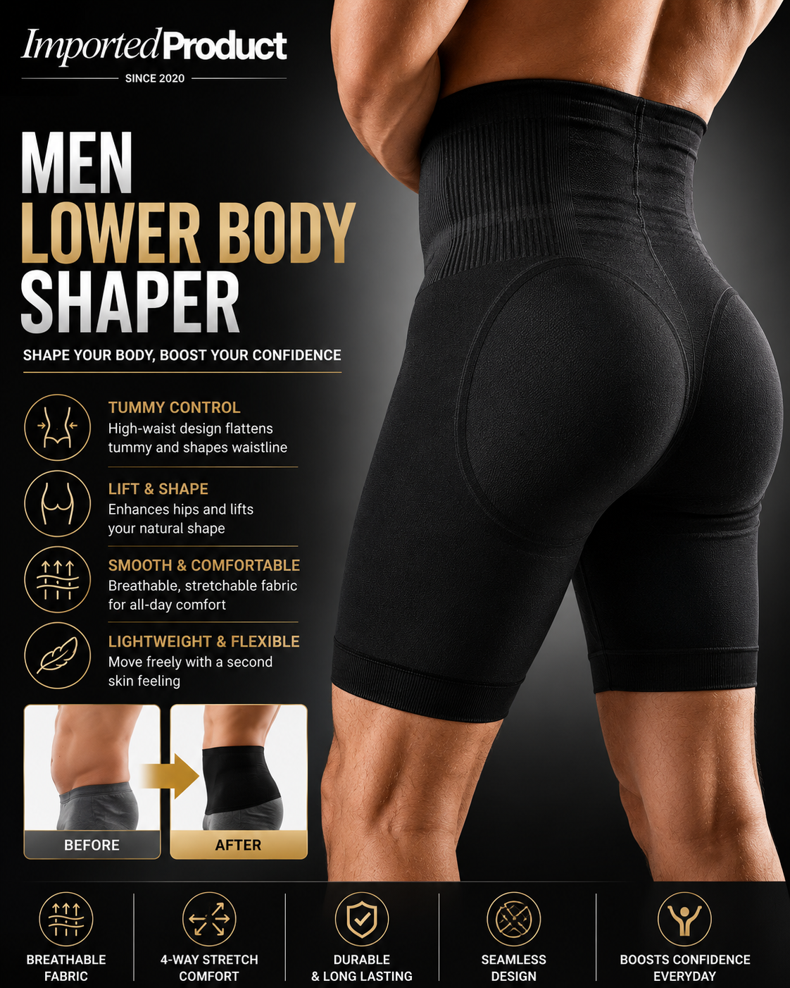 Imported Summer Lower Body Shaper (Men)
