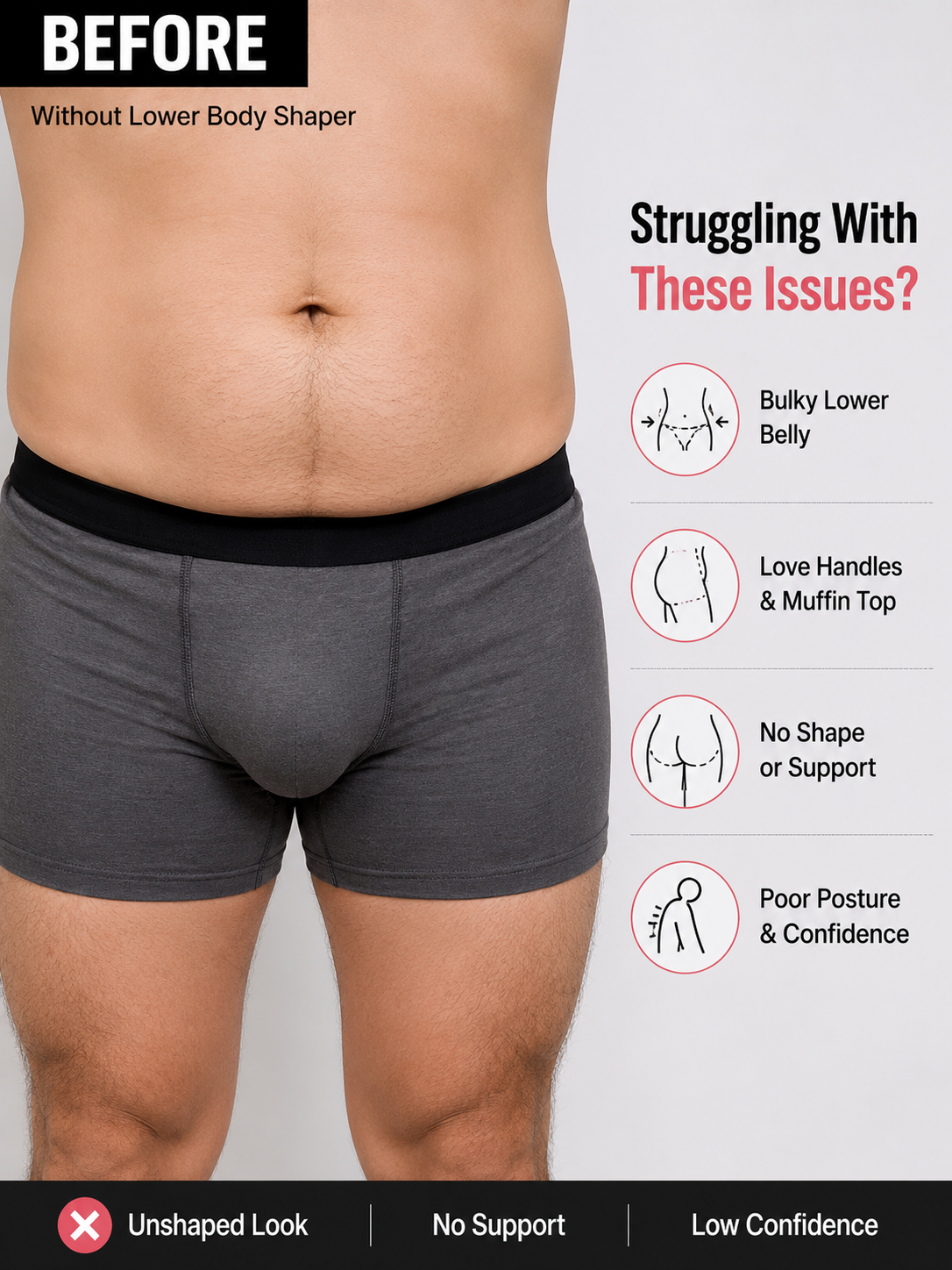 Imported Summer Lower Body Shaper (Men)